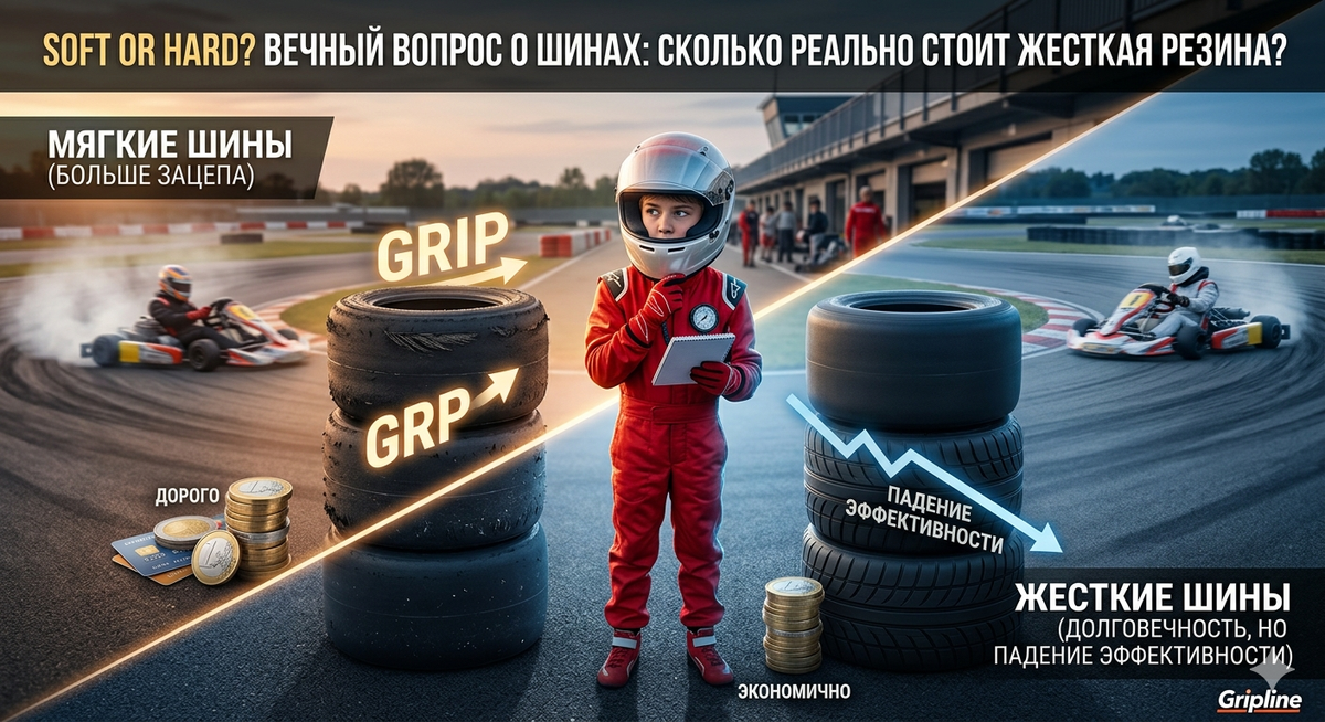 Почему жесткие шины в картинге могут стоить дороже мягких?  Вся правда о шинных войнах на Gripline.