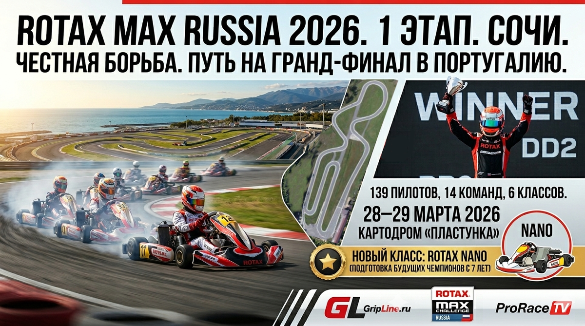 Сочи: Итоги 1-го этапа серии Rotax Max Russia 2026
