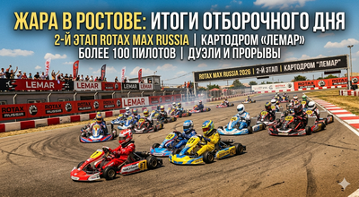 Ростов: Итоги отборочного дня 2-го этапа Rotax Max Russia 2026 на картодроме «Лемар»