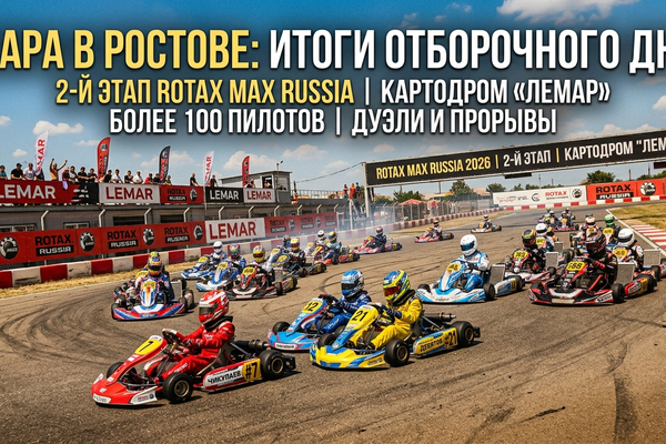 Ростов: Итоги отборочного дня 2-го этапа Rotax Max Russia 2026 на картодроме «Лемар»